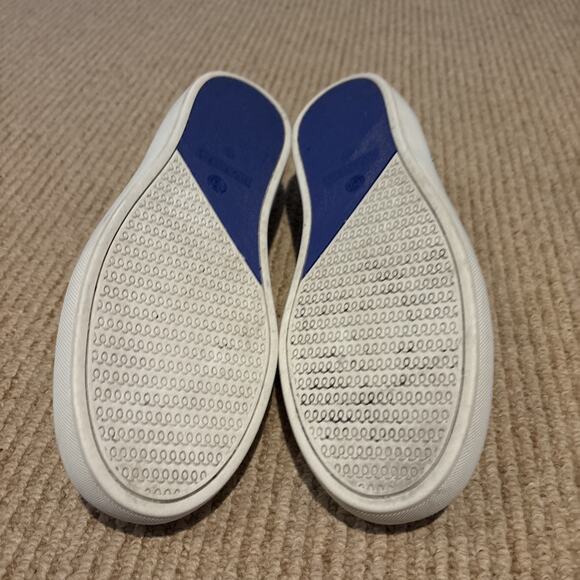 Rothy’s THE ORIGINAL Blue/White Knit Round Toe Slip On Sneakers Women’s 7.5/8 - Picture 6 of 8